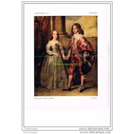 WILLIAM II OF ORANGE & BRIDE, A VAN DYCK, DUTCH-ENGLISH, c1641, FROM HISTORIC