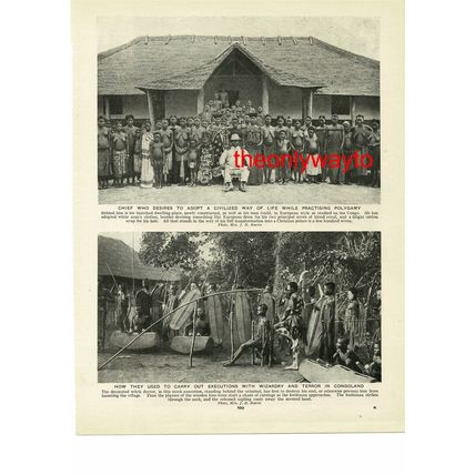 Lamas Novices, Bhutan, (Civilized Chief, Congo, Reverse), Book Illustration