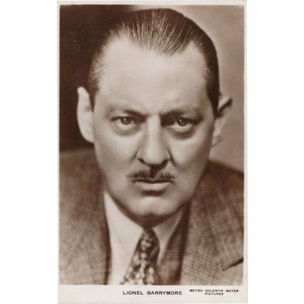 Lionel Barrymore MGM Film Actor Hollywood Real Photo Postcard