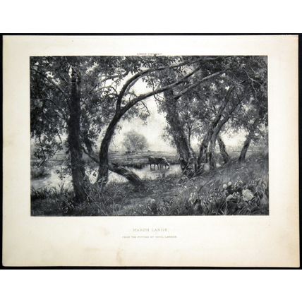 MARSH LANDS 1914 Cecil Lawson PHOTOGRAVURE ENGRAVING