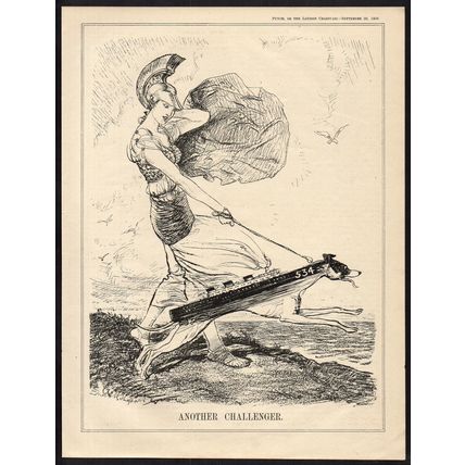 ANOTHER CHALLENGER 1934 Ernest Howard Shepard PUNCH CARTOON PAGE