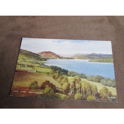 1940s Valentines Postcard - Loch Fyne, Argyllshire - Artist / A433