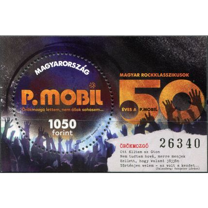 Hungary. 2023. Hungarian Rock Music Classics. P.Mobil (MNH **) Souvenir Sheet