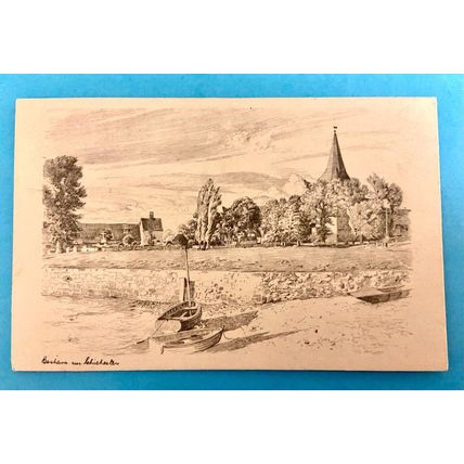 Bosham, nr Chichester - artist drawn - 1960s/70s - unposted