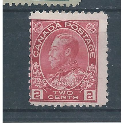 Canada stamps. 1911-22 George V 2c MH. (X029)