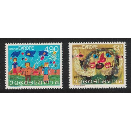 Yugoslavia Children's Paintings Joy of Europe 2v 1980 MNH SG#1951-1952