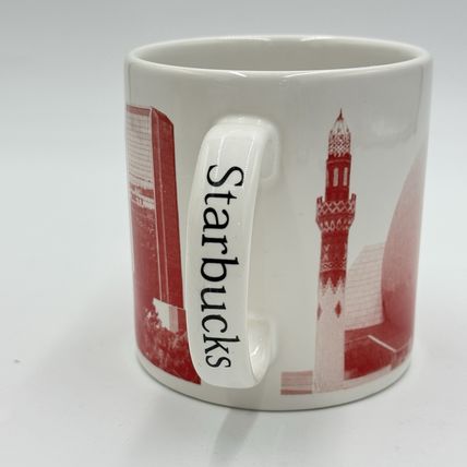 Starbucks Coffee City Mug Tijuana Mexico 2007 20 oz Red White Ceramic Rare