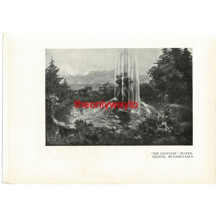 THE FOUNTAIN, Sala (SANTA RUSSIA On Reverse), Book Illustration (Print), 1913