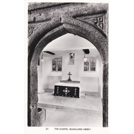 EC87 BUCKLAND ABBEY - THE CHAPEL . R/P POSTCARD