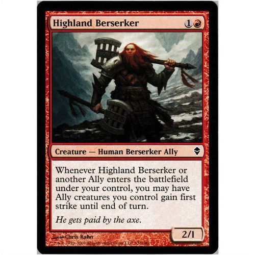 Magic the Gathering - Zendikar - #132/249 - Highland Berserker