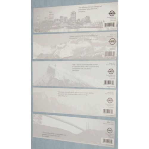 5x Scenery Bookmarks New Vancouver BC Canada + The Canadian Rockies