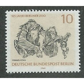 BERLIN - 1969 10pf U/M '125TH ANN OF BERLIN ZOO' (EX M/S) (EBID42-420)