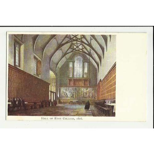 Berkshire ETON COLLEGE Hall Art Postcard