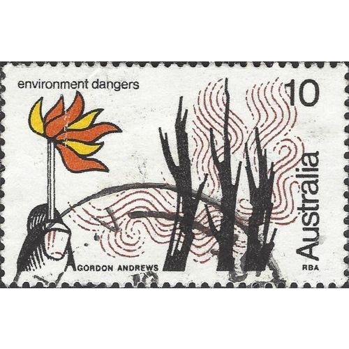 AUSTRALIA, Forest Fire, white 1975, 10c