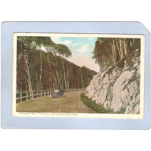 MA Berkshire Hills Mohawk Trail Through The Berkshire Hills w/Old Car ma_b~190