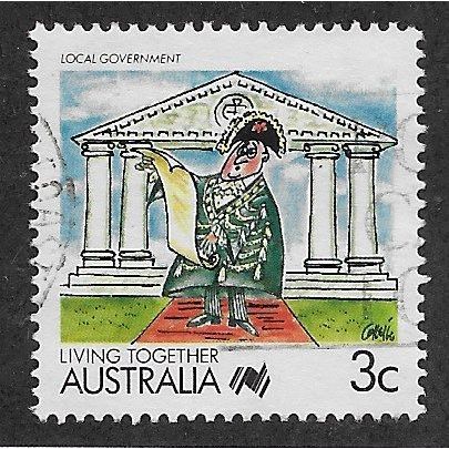 AUS 1988 3c 'LIVING TOGETHER - LOCAL GOVERNMENT' FINE USED (EBID67-124)