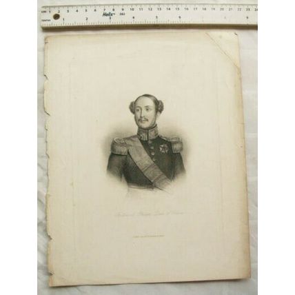 Vintage engraving - Ferdinand Philippe, Duke of Orleans