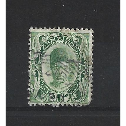 Zanzibar.SG226 3c Yellow-Green.Fine Used.Jul24g