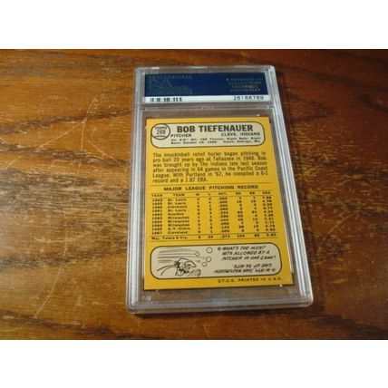 1968 Topps, Graded EX 5, BOB TIEFNAUER, Indians