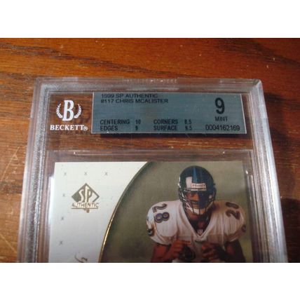 1999 Upper Deck, SP Authentic, Graded Mint 9, CHRIS MCALISTER, Future Watch