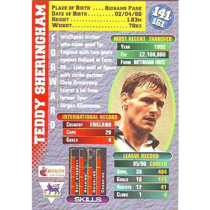 Merlin Premier Gold English Premier League 1996/97 Teddy Sheringham