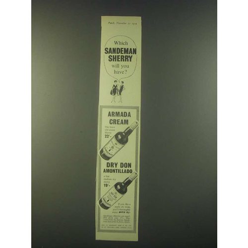 1959 Sandeman Armada Cream and Dry Don Sherry Ad