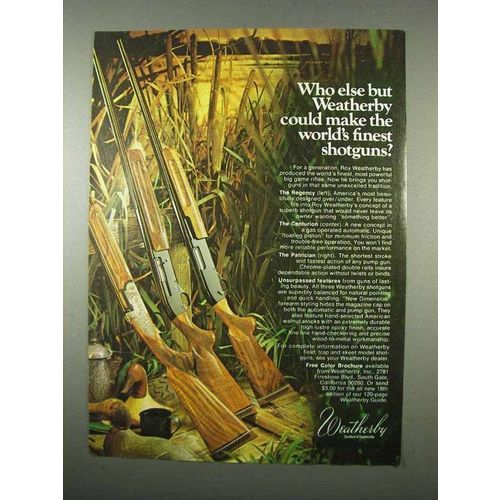 1975 Weatherby Regency Centurion & Patrician Shotgun Ad
