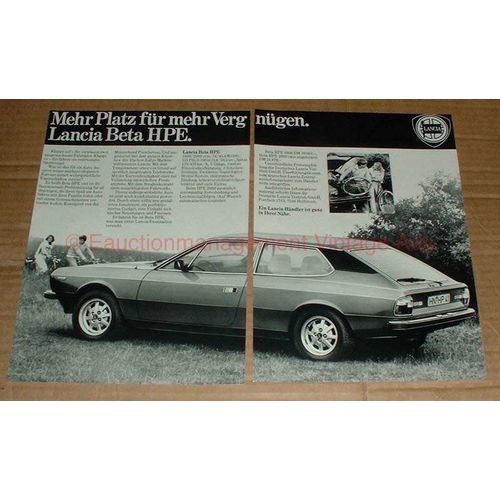 1979 2pg Lancia Beta HPE Car Ad, in German - NICE!!