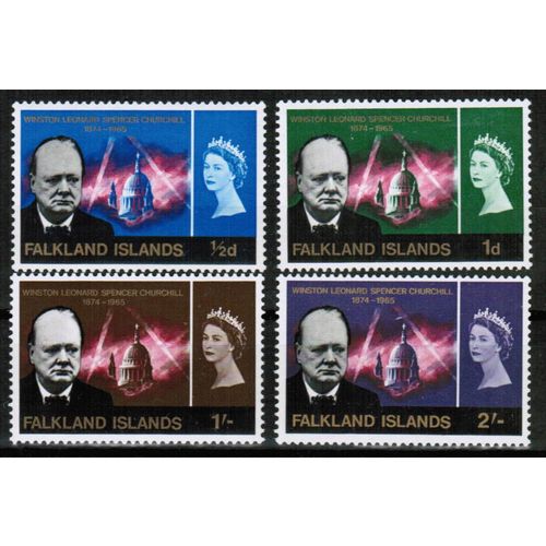 1966 Falkland Islands - Churchill set of 4 - Sc# 158-161 Mint NH /UMM