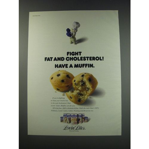 1991 Pillsbury Lovin Lites Muffins Ad - Fight fat and cholesterol! Have a muffin