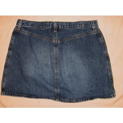 Womens Abercrombie Fitch Jean Skirt 10 32 Waist EUC Mini Blue Denim