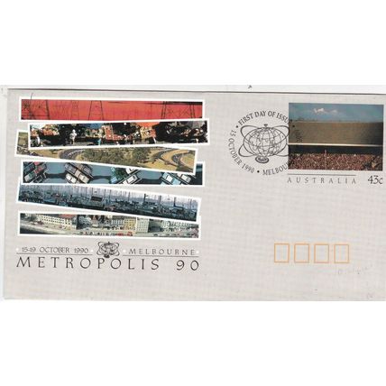 Australia 1990 Metropolis 90 FDC Melbourne special cancel Unaddressed VGC