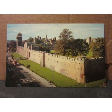 CARDIFF CASTLE and DUKE STREET, WALES unused postcard by Jarrold =