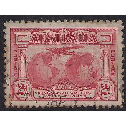 Australia 1931 KGV 2d Rose Red used SG 121 ( H664 )