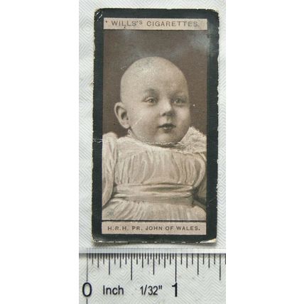 1908 Wills Portraits of European Royalty 12 HRH Prince John of Wales