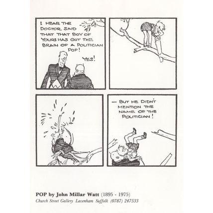 Lavenham Suffolk Politician Politics Comic Postcard