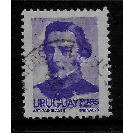 URUGUAY 1976 LOCAL MOTIVES 2p.65 VIOLET ARTIGAS SG 1650 FINE USED#