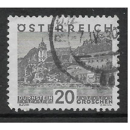AUSTRIA 1929 LANDSCAPES 20g BLACK DURNSTEIN SG 651 FINE USED#2