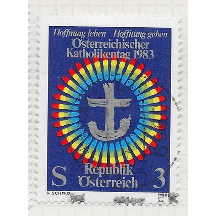 AUSTRIA 1983 CATHOLIC DAY ART WORK USED