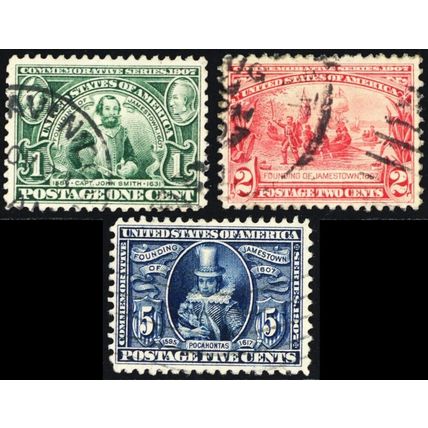 328-30, Used 1-5¢ Nice Clean - Well Centered Set ** Stuart Katz