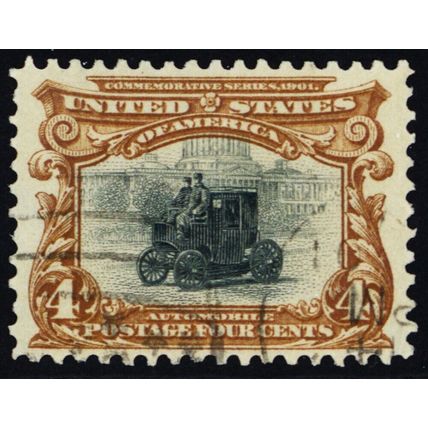 296, Used 4¢ XF GEM - Pretty Stamp - Light Cancel - Stuart Katz
