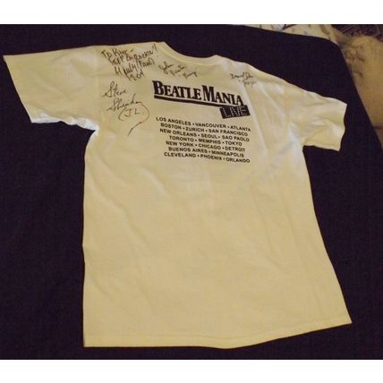 Beatles NEW! Beatle Mania Live 2004 T-shirt, Signed, XL