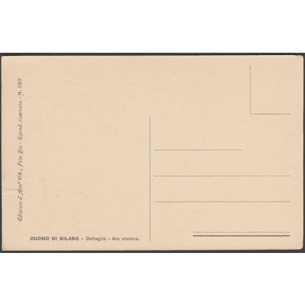 Dettaglio, Ala Sinistra, Duomo di Milano, c.1930 - VIS Cartolina