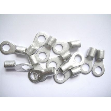 25 Ring Terminals Heavy Duty Solder Crimp ¼Inch 5.3 mm Hole for 4mm - 6mm Leads