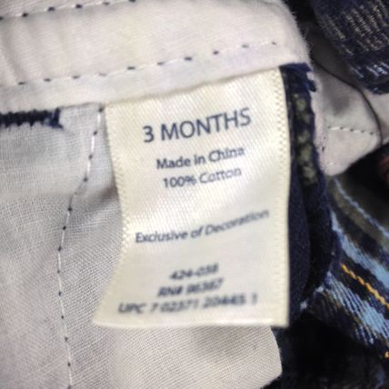 OshKosh B'gosh Baby Boy Infant Blue/Green Plaid Overalls Size 3 Months New w/Tag