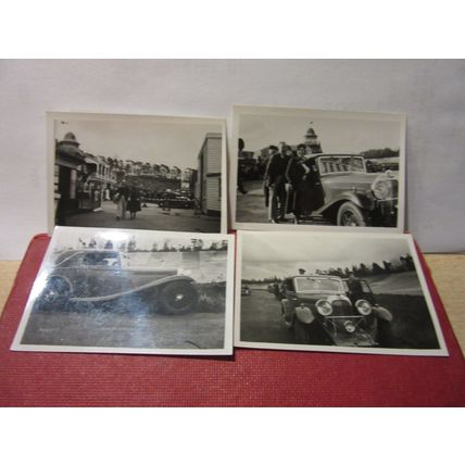 BROOKLANDS RACING TRACK, WEYBRIDGE, Surrey. 4 x vintage photographs c.1932 =