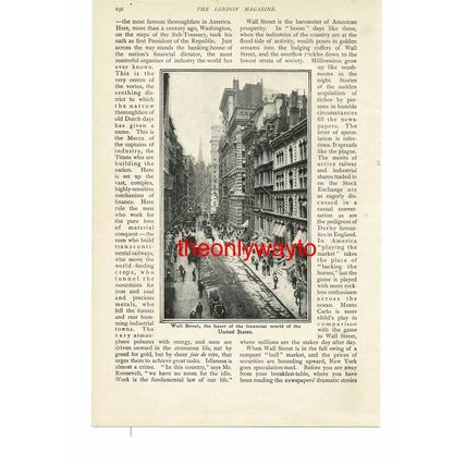 Wall Street, (J Pierpoint Morgan, Reverse), Book Illustration (Print), 1902/3