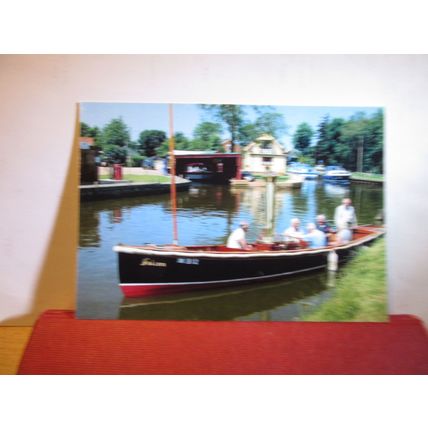 'FALCON' STEAM BOAT, MUSEUM OF THE BROADS, STALHAM, NORFOLK unused postcard (A =