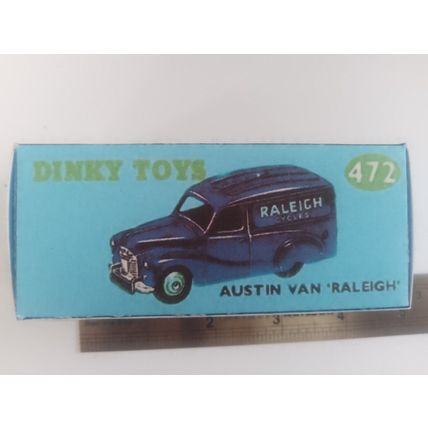 Dinky No472 Austin Van "RALEIGH" Blue - Replica / Repro Box