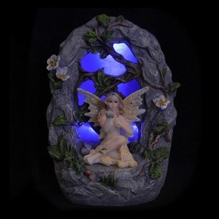Backlit Flower Fairy Woodland Grove LED Figurine Ornament